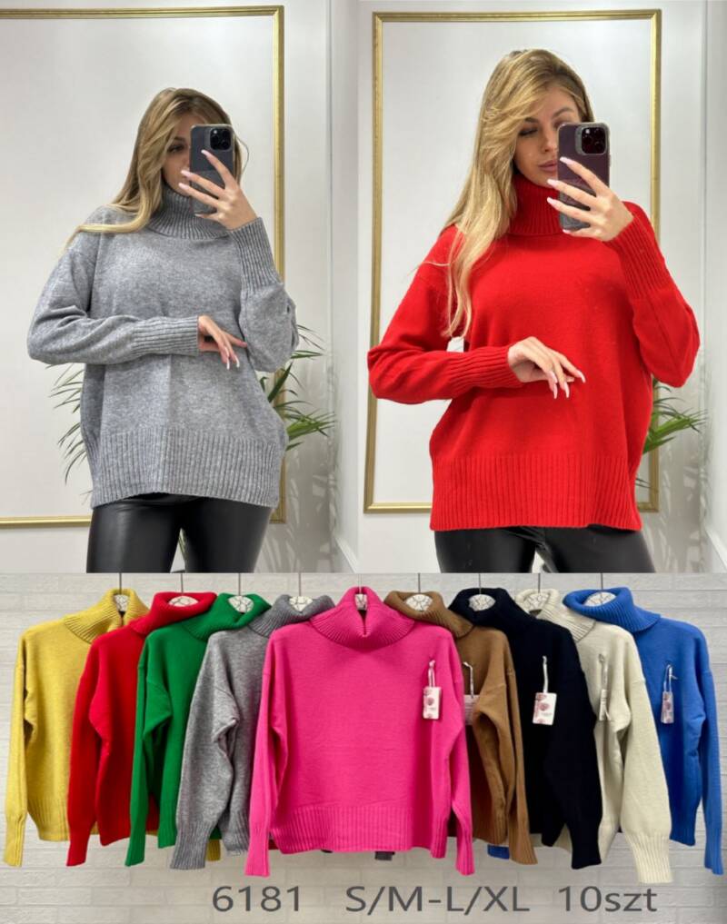 Swetry damskie Roz S/M-L/XL, Mix Kolor .Paczka 10 szt